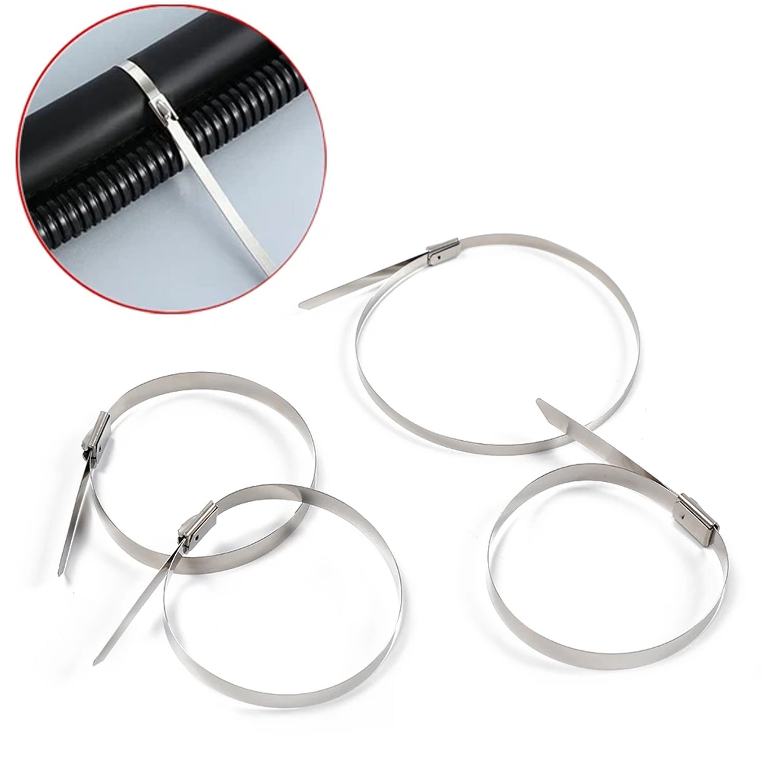 9074 Stainless Steel Cable TIE Used for Solar, Industrial and Home Improvement Multipurpose HIGH Strength, Self-Locking Zip Ties, Multi-purpose Tie, Portable Rustproof 100Pcs Wide Application Zip Tie Set for Building ( 4.6x 200MM / 100 pcs Set) 9074 Stainless Steel Cable TIE Used for Solar, Industrial and Home Improvement Multipurpose HIGH Strength, Self-Locking Zip Ties, Multi-purpose Tie, Portable Rustproof 100Pcs Wide Application Zip Tie Set for Building ( 4.6x 200MM / 100 pcs Set)